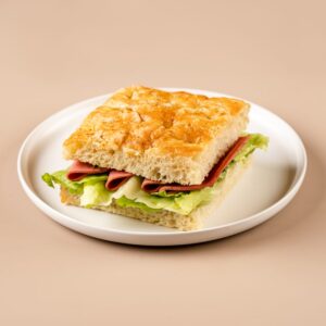 Focaccia Mortadella Sandwich